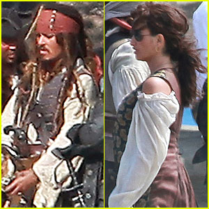 Johnny Depp: Filming Pirates 4 with Penelope Cruz!