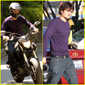 Orlando Bloom: Motorcycle Ride to In-N-Out