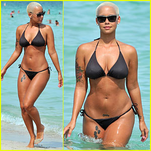 Amber Rose: Miami Beach in Bikini!