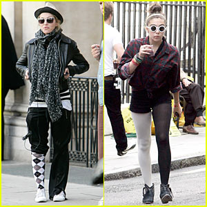 Madonna & Lourdes: Mismatching Pant Legs!