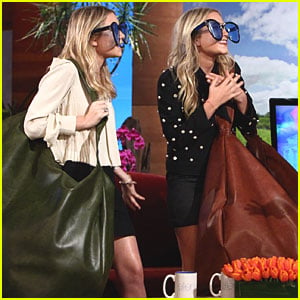 Mary-Kate & Ashley Olsen: Big Bags & Oversized Sunglasses on Ellen!