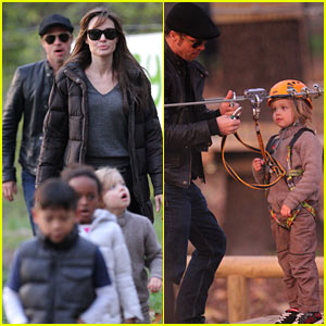 Angelina Jolie & Brad Pitt: Park Playtime with Kids!