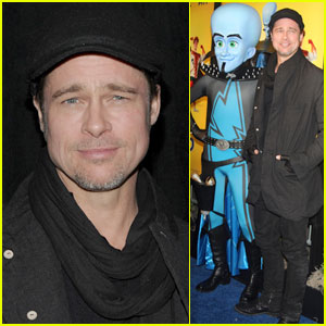 Brad Pitt: 'Megamind' Premiere With Maddox & Pax!