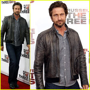 Gerard Butler: 'Next Three Days' Premiere with Russell Crowe!