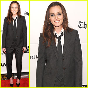 Leighton Meester Suits Up for Gotham Film Awards