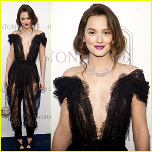 Leighton Meester: Plunging Neck Line for Harry Winston!