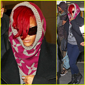 Rihanna: JFK Arrival with Matt Kemp!