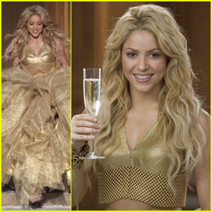 Shakira: Shimmery Shoot for Freixenet