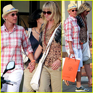 Ellen DeGeneres & Portia de Rossi: St. Barts Stroll