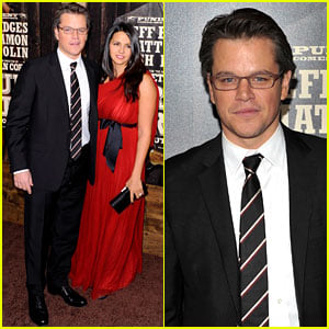 Matt Damon: 'True Grit' Premiere with Luciana!