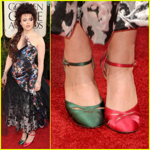 Helena Bonham Carter - Mismatched Shoes at Golden Globes!