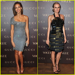 Jessica Alba & Diane Kruger: Vogue Paris Dinner!