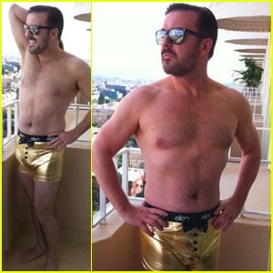 Ricky Gervais: Gold Underwear Model!