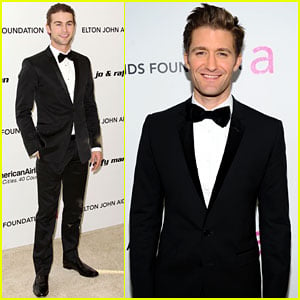Chace Crawford & Matthew Morrison - Oscars Viewing Party Pals!