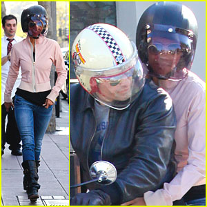 Halle Berry: Motorcycle Ride with Olivier Martinez!