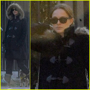 Natalie Portman Takes Whiz for a Walk