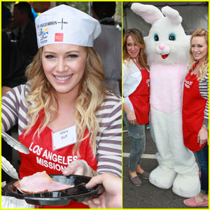 Hilary & Haylie Duff: Easter at the Los Angeles Mission!