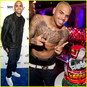 Chris Brown: Shirtless Birthday Celebration!
