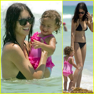 Adriana Lima: Bikini with Baby Valentina!
