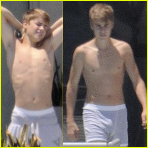 Justin Bieber: Shirtless Time in Miami!