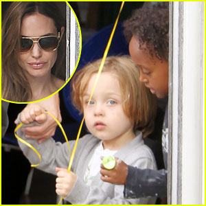 Angelina Jolie, Zahara, & Knox: Pottery Cafe Visit!