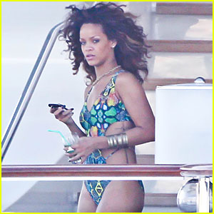 Rihanna Rocks a Monokini on a Yacht