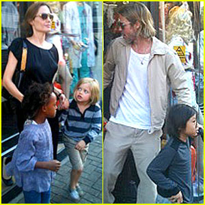 Angelina Jolie & Brad Pitt: Party Store with the Kids