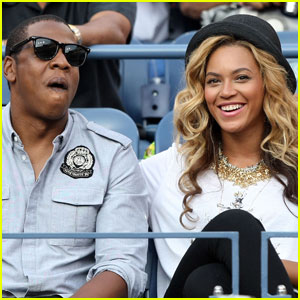 Beyonce & Jay Z Watch U.S. Open Men's Final