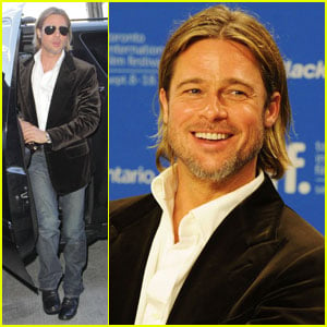 Brad Pitt: 'Moneyball' Press Conference in Toronto!