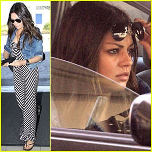 Mila Kunis Leaves LAX Airport