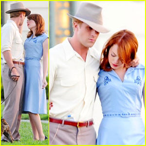 Ryan Gosling & Emma Stone: 'Gangster' Filming!