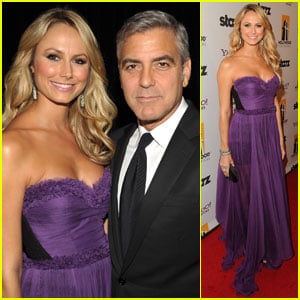 George Clooney: Hollywood Film Awards With Stacy Keibler!