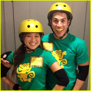 Jenna Ushkowitz & Michael Trevino: Green Monkeys for Halloween!