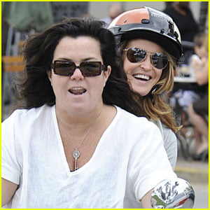 Rosie O'Donnell & Michelle Rounds: Motorcycle Ride in Miami Beach!