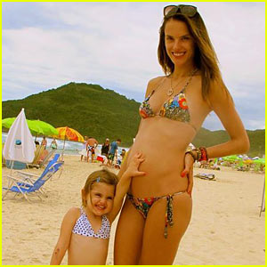 Alessandra Ambrosio: Bikini Baby Bump!