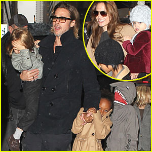 Angelina Jolie & Brad Pitt: Family Trip to FAO Schwarz!