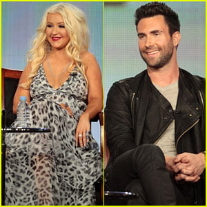 Christina Aguilera & Adam Levine: 'The Voice' at TCA!