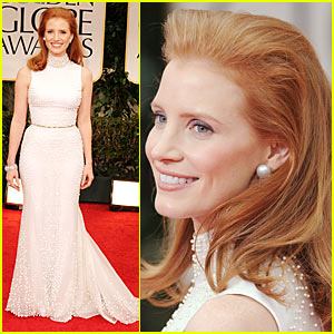 Jessica Chastain - Golden Globes 2012 Red Carpet