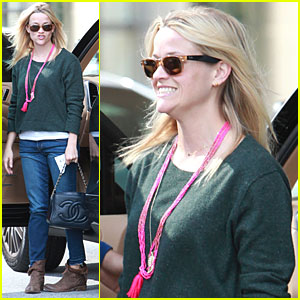 Reese Witherspoon Visits Jim Toth at Work