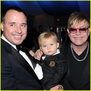 Elton John & David Furnish: Oscar Party With Baby Zachary!