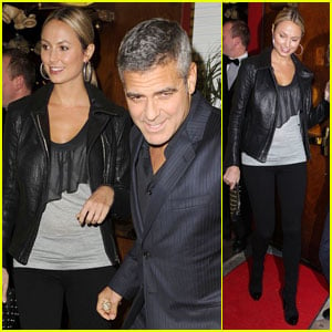 George Clooney & Stacy Keibler Dine at Dan Tana's
