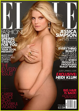 Jessica Simpson: Nude & Pregnant on 'Elle' Cover!