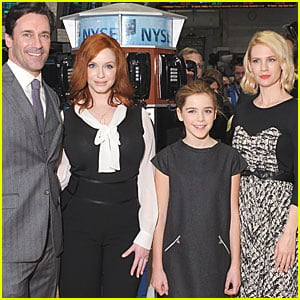 Christina Hendricks: 'Mad Men' Cast Rings NYSE Opening Bell
