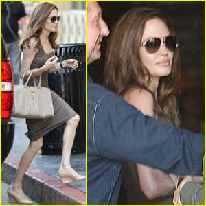 Angelina Jolie Steps Out After Engagement Announcement