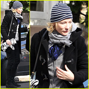 Cate Blanchett: Bundling Up in Britain!