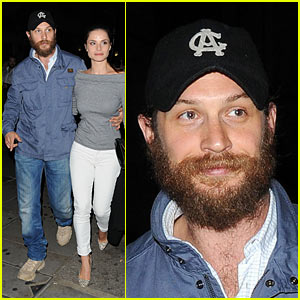 Tom Hardy: 'Prometheus' Afterparty with Charlotte Riley!
