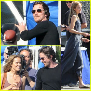 Christian Bale & Isabel Lucas: Lunch Break on 'Cups' Set