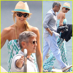 George Clooney & Stacy Keibler: Lake Como Cruise!