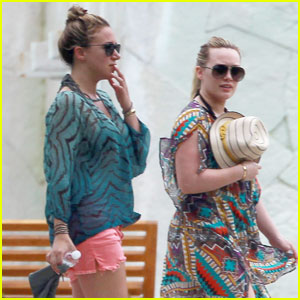 Hilary Duff: Mexico Getaway with Sis Haylie!