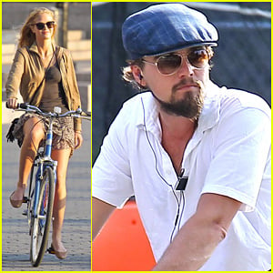 Leonardo DiCaprio & Erin Heatherton: Biking Twosome!